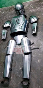 ชุดเกราะเหล็กกล้าอ่อนทำมือสไตล์แมนดาลอเรียนยุคกลาง ชุดเกราะเต็มตัวแบบสวมใส่ได้ ชุดคอสตูมนักรบยุโรปสำหรับงานปาร์ตี้ยุคเรอเนซองส์ - Product Image 6