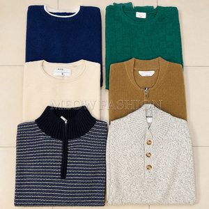 เสื้อสเวตเตอร์คอกลมถักนิตติ้งสินค้าส่วนเกินจากบังกลาเทศ ยกเลิกคำสั่งซื้อส่งออก ขายส่งจำนวนมากจากโรงงาน - Product Image 2