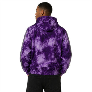 Custom Logo <b>Purple</b> <b>Tie</b> Dye Hooded Windbreaker Men's Jacket 100% Nylon Windbreaker Reflective Stripe Streetwear Zip Up Outerwear - Product Image 4