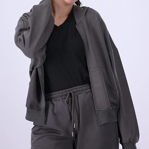 Ensemble 2 pièces pour femme : sweat à capuche et pantalon large, coupe décontractée, survêtement uni en molleton, tenue toutes saisons - Product Image 3