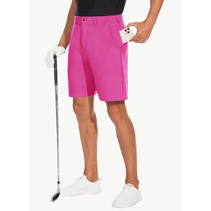 Shorts de golf décontractés pour hommes, 100 % coton tissé, taille mi-haute, anti-UV, logo avant, performance, vêtements de sport, OEM, export Pakistan - Product Image 3