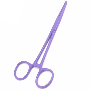 Pince de pêche en acier inoxydable revêtu violet, à bec droit, avec fonction de serrage, coupe-ligne et dégorgeur d'hameçons - Product Image 1