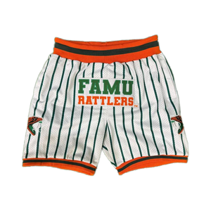 Pantalones Cortos Deportivos para Hombre de la Universidad FAMU de Florida, Ecológicos, Antiarrugas, con Patrón Bordado, Estilo Vintage, Cintura Alta, Servicio OEM - Product Image 1