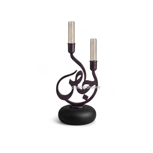 Support de bougie en calligraphie arabe, pièce d'art en métal, acier inoxydable, décoration d'intérieur, design durable - Product Image 3