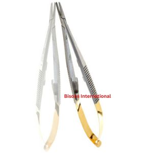 BISONS Wholesale Castroviejo Needle Holder TC Microsurgical Stainless Steel Needle <b>Driver</b> Ophthalmic Dental Surgical Instrument - Product Image 2