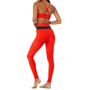 Wholesale Women Solid Breathable Yoga Set High Stretch Fitness Workout Activewear 2-Piece Leggings and Sports Bra for Gym Yoga - Product Image 2