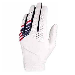 Gants de golf en cuir véritable de haute qualité, dernière mode, unis, avec logo brodé, respirants et extensibles, de la marque Punchin Sports. - Product Image 6