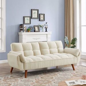 Divano Reclinabile in Lino BEIGE con Nuovo Design, Schienale Regolabile, Facile Montaggio - Product Image 2