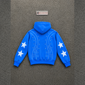 PREMIUM BLUE STREETWEAR OVERSIZED ZIP UP HOODIE STYLISH MODERN GRAPHIC HOODIE LUXURY STREET SOFT WINTER HOODIE OVERSIZED FASHION - Product Image 6