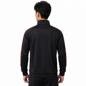 Premium <b>Men</b> <b>Track</b> <b>Jacket</b> Lightweight Polyester Fabric Breathable Construction Full Zip Front Elastic Cuffs Comfortable Athletic - Product Image 2