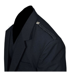 Chaquetas de Tweed de Algodón Estilo Argyll para Hombre, Hechas a Medida, Chaqueta Argyll Negra con Chaleco - Product Image 6