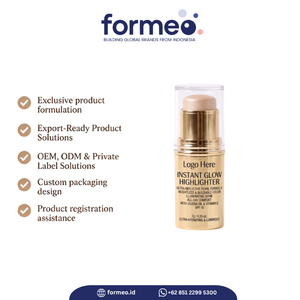 เครื่องสำอางไฮไลท์แบบแท่ง OEM แบรนด์ส่วนตัว ติดทนนาน เนื้อเนียนละเอียด ใช้ได้หลายฟังก์ชั่น ให้ผิวมุก สำหรับคอนทัวร์ใบหน้า - Product Image 3
