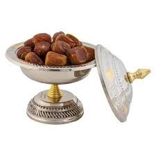 Bol à dattes classique en métal, présentoir de luxe pour fruits secs, idéal pour les cérémonies de fiançailles et les présentations festives - Product Image 6