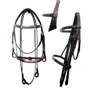 Brida de Cuero Premium Fab International, Ajustable y Cómoda, para Montar a Caballo y Entrenamiento Ecuestre - Product Image 1