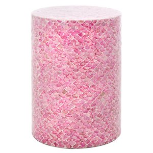 Pink Floral Bone Inlay Bedside MDF Table Handmade Wooden Accent Side Table Luxury Nightstand End Table Hotel Furniture Custom - Product Image 2