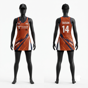 240 GSM Premium Ademend Interlock Netbaluniform Oranje Marine Wit Paneel OEM Aangepast Logo Antibacterieel UV-bescherming Kort - Product Image 1