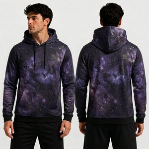 Sudadera con Capucha Estampada con Geometría Sagrada en Azul Bronce, Sudadera Premium Transpirable de Forro Polar, Sudadera de Manga Larga para Entrenamiento de Larga Duración - Product Image 2
