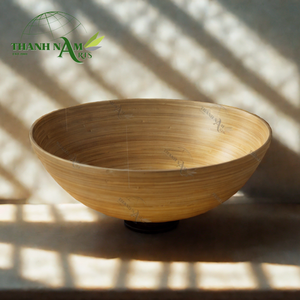 Bol de nouilles jetables écologiques faites à la main du Vietnam Salade durable servant du bambou rustique avec un design élégant - Product Image 5