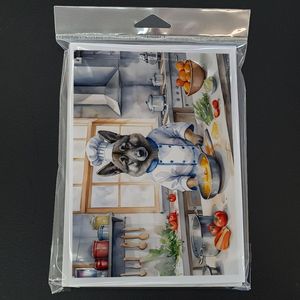 Norwegian Elkhound the Chef Whimsical A7 Cartes de vœux vierges Pack de 8 avec enveloppes 5x7 Note Size - Product Image 3