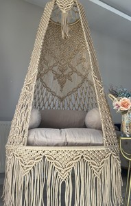Boho Hammock <b>Chair</b>, Macrame <b>Swing</b> <b>Chair</b>, Hanging <b>Chair</b> for Indoor & Outdoor, Handmade - Product Image 3