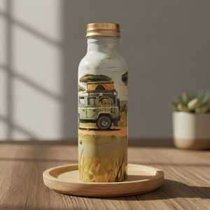 Botella de Agua de Cobre Puro de 750 ml, Venta al Por Mayor de Fábrica |   Botella Ecológica, Libre de BPA, a Prueba de Fugas y Óxido, con Tapa Impresa con Esmalte - Product Image 5