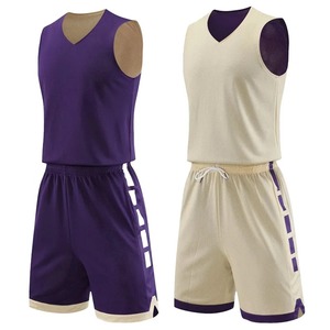 Uniforme de basket-ball réversible pour hommes, vêtements de sport d'extérieur respirants, gilet de basket-ball pour jeunes garçons, costume court, vêtements d'été pour enfants - Product Image 4