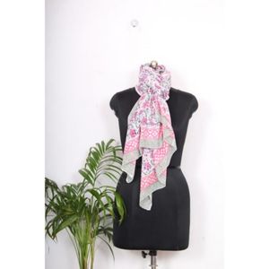 Beautiful Hand Block Printed Cotton <b>Sarong</b> Floral Print Pareo Beach Cloth for Women Swimdress Bikini Cover Body Neck <b>Wrap</b> Scarf - Product Image 3