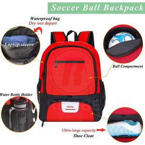 Multi Pocket Soccer <b>Backpack</b> Top Material Soccer <b>Backpack</b> Large Capacity Soccer <b>Backpack</b> Match Day Use - Product Image 4