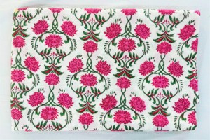 Tissu en voile 100% coton pur imprimé à la main JaipurblockprintArt, écologique, lavable, 1 mètre (39x42 pouces), usage traditionnel - Product Image 3