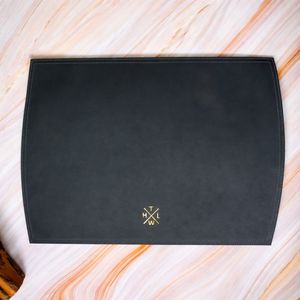 Set de table en cuir végétalien motif feuille de palmier tropicale, irrégulier, écologique et imperméable pour une ambiance de luxe - Product Image 2
