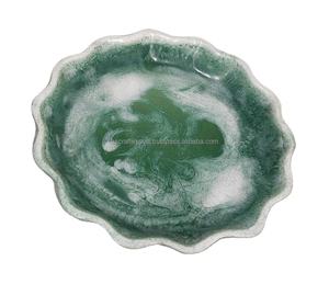 Bol et plat de service en résine personnalisés, faits à la main, pour la cuisine et la vaisselle, pour les restaurants et la restauration - Product Image 1