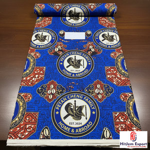 Tissu en coton 100% imprimé africain sur mesure en gros, Ankara Kitenge pour les églises, les écoles, les ONG, les événements, les campagnes, en vrac, OEM - Product Image 6