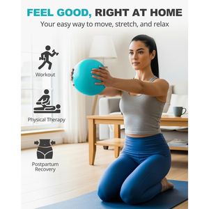 9-Inch Small Exercise Pilates Ball Core Training Yoga Ball for <b>Physical</b> Therapy Balance Stability Stretching Pilates Equipment - Product Image 4