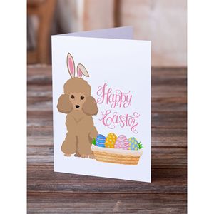 Whimsical A7 tamaño 5x7 tarjetas de notas en blanco juguete albaricoque caniche Pascua tarjetas de felicitación Paquete de 8 con sobres - Product Image 2