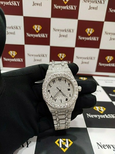 Reloj de Lujo Premium de 41 MM para Hombre con Diamantes Moissanite VVS, Estilo Hip Hop, Reloj de Cuarzo con Caja, Pasa el Test de Diamantes - Product Image 2