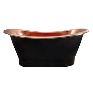 Baignoire autoportante de luxe en cuivre, ovale, martelée à la main, écologique, pour hôtels et salles de bain résidentielles - Product Image 2