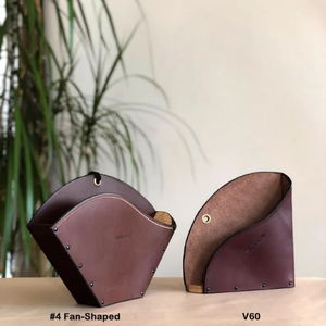 Al-Amir Handmade Leather for <b>Coffee</b> <b>Filter</b> Holder with Bamboo Base UV Printing Model YGM 1280 Promotional Office Product - Product Image 4