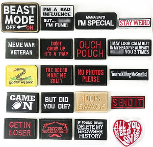 Factory Price Custom Vest Patches Hat Patches <b>Iron</b> On Sew On Embroidery Twill Badges - Product Image 4