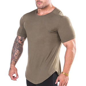 เสื้อยืดออกกำลังกายผู้ชายทรงแอธเลติกแบบสั่งทำพิเศษ OEM ระบายอากาศได้ดี ชายเสื้อโค้ง ทรงสปอร์ต สีขาว คอวี - Product Image 1