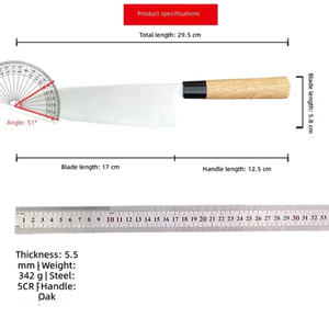 Couteau de chef LEGACY BLADES en acier japonais à haute teneur en carbone, forgé à la main, manche en bois naturel, ambidextre, finition hautement polie, compatible lave-vaisselle - Product Image 3