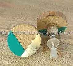 Bouton de porte de chambre en résine et en bois pour accessoires de meubles de luxe au meilleur prix - Product Image 3