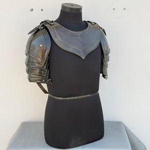 Hombreras de Guerrero Medievales Negras con Gorgeta, Conjunto de Armadura de Acero, Disfraz de Cosplay, Equipo de Interpretación Histórica - Product Image 2