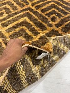 Alfombra de Yute Anudada a Mano, Alfombra Boho Geométrica de Fibra Natural Hecha a Mano, Alfombra Ecológica para Sala de Estar y Dormitorio - Product Image 3