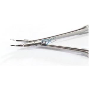 Portaagujas Barraquer curvo sin bloqueo, mandíbulas extra delicadas, instrumento quirúrgico oftalmológico de acero inoxidable - Product Image 2