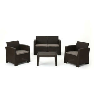 Wicker Rattan Furniture PHU LINH Modern SIENA 4PCS Commercial Outdoor <b>Restaurant</b> Sofa Set Seat Cushions 5CM High Quality Supply - Product Image 3