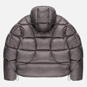 Custom Winter Waterproof Windproof <b>Hooded</b> Men's Puffer Jacket <b>with</b> Front Logo-Streetwear Sports <b>Coat</b> - Product Image 3