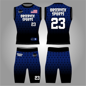 Uniforme de Fútbol Americano sin Mangas con Compresión 7v7, Uniforme Personalizado para Torneos 7on7 con Logotipo, la Mejor Camiseta 7v7, Uniformes 7 on 7 - Product Image 1