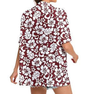Camisa Hawaiana Informal para Mujer, Estampado Floral, con Botones, para Vacaciones de Verano en la Playa - Product Image 2