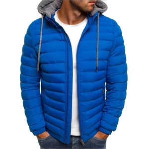 Veste d'hiver matelassée pour homme avec logo personnalisé, livraison rapide, coupe-vent décontracté à capuche avec fermeture éclair pour l'extérieur - Product Image 5