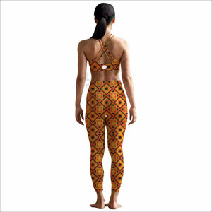 Ensembles de yoga extensibles pour femmes avec tissu respirant pour la gym, le fitness et le yoga. Ensembles de yoga confortables en 2 pièces pour femmes. - Product Image 2